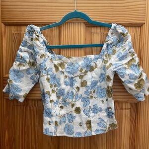Joie Linen Floral Top LAST CHANCE